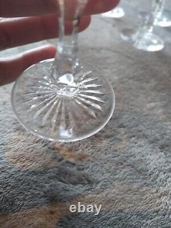 BACCARAT 5 verres à porto anciens modèle écaille cristal rares sublimes