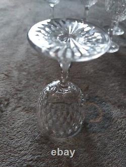 BACCARAT 5 verres à porto anciens modèle écaille cristal rares sublimes