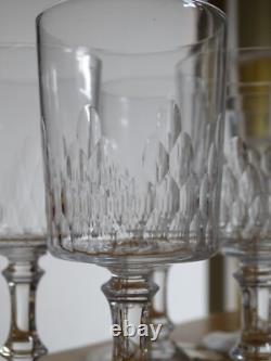 BACCARAT 6 ANCIENS VERRES APERITIF CRISTAL MODELE RICHELIEU ht 10,8 cm lot n°1