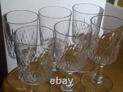BACCARAT 6 ANCIENS VERRES APERITIF CRISTAL MODELE RICHELIEU ht 10,8 cm lot n°1