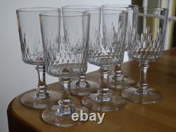 BACCARAT 6 ANCIENS VERRES APERITIF CRISTAL MODELE RICHELIEU ht 10,8 cm lot n°3