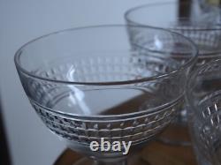 BACCARAT 6 ANCIENS VERRES APERITIF CRISTAL TAILLER EPOQUE 1930 hauteur 6,5 CM
