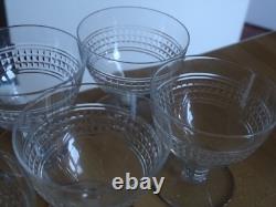 BACCARAT 6 ANCIENS VERRES APERITIF CRISTAL TAILLER EPOQUE 1930 hauteur 6,5 CM