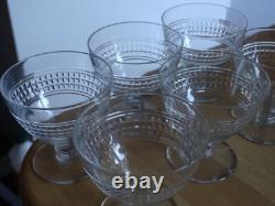 BACCARAT 6 ANCIENS VERRES APERITIF CRISTAL TAILLER EPOQUE 1930 hauteur 6,5 CM