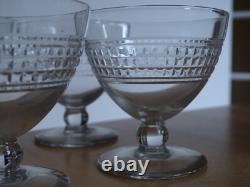BACCARAT 6 ANCIENS VERRES APERITIF CRISTAL TAILLER EPOQUE 1930 hauteur 6,5 CM