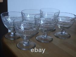 BACCARAT 6 ANCIENS VERRES APERITIF CRISTAL TAILLER EPOQUE 1930 hauteur 6,5 CM