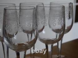 BACCARAT 6 ANCIENS VERRES A APERITF CRISTAL MOD 8403 POMPADOUR 1920 ht 12 cm