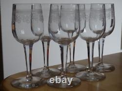 BACCARAT 6 ANCIENS VERRES A APERITF CRISTAL MOD 8403 POMPADOUR 1920 ht 12 cm