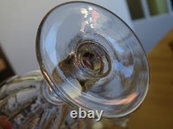 BACCARAT 6 ANCIENS VERRES A APERITIF CRISTAL GONDOLE COTES PLATES ht 11,5 cm