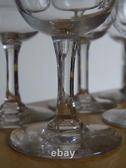 BACCARAT 6 ANCIENS VERRES A APERITIF CRISTAL MODELE ATHENIENNE ht 10,5 cm 1920