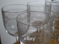 BACCARAT 6 ANCIENS VERRES A APERITIF CRISTAL MODELE ATHENIENNE ht 10,5 cm 1920