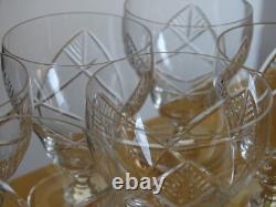 BACCARAT 6 ANCIENS VERRES A APERITIF EN CRISTAL ART DECO 8,2 cm MODELE TIMGAD