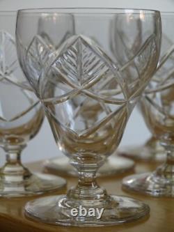 BACCARAT 6 ANCIENS VERRES A APERITIF EN CRISTAL ART DECO 8,2 cm MODELE TIMGAD