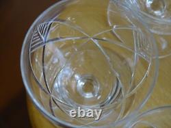 BACCARAT 6 ANCIENS VERRES A APERITIF EN CRISTAL ART DECO 8,2 cm MODELE TIMGAD