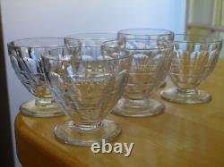 BACCARAT 6 ANCIENS VERRES A APERITIF EN CRISTAL MODELE CHARMES ht 6 cm lot n°1