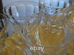 BACCARAT 6 ANCIENS VERRES A APERITIF EN CRISTAL MODELE CHARMES ht 6 cm lot n°1
