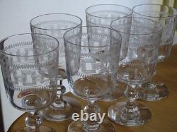 BACCARAT 6 ANCIENS VERRES A APERITIF PORTO CRISTAL MODELE CHANEL 3458 ht 9 cm