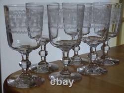 BACCARAT 6 ANCIENS VERRES A APERITIF PORTO CRISTAL MODELE CHANEL 3458 ht 9 cm