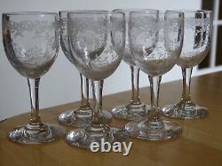 BACCARAT 6 ANCIENS VERRES A LIQUEUR CRISTAL MODELE LOUIS XV ht 8 cm