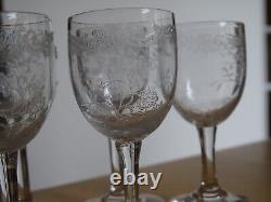 BACCARAT 6 ANCIENS VERRES A LIQUEUR CRISTAL MODELE LOUIS XV ht 8 cm