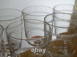 BACCARAT 6 ANCIENS VERRES A VIN CRISTAL MODELE FILETS ht 11,5 cm 1920 10 cls n°2