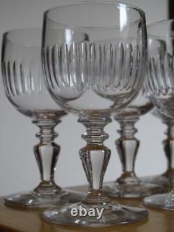 BACCARAT 6 ANCIENS VERRES A VIN CRISTAL MODELE RENAISSANCE ht 11,5 cm
