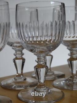 BACCARAT 6 ANCIENS VERRES A VIN CRISTAL MODELE RENAISSANCE ht 11,5 cm