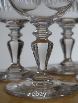 BACCARAT 6 ANCIENS VERRES A VIN CRISTAL MODELE RENAISSANCE ht 11,5 cm