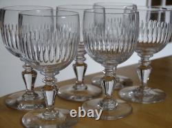 BACCARAT 6 ANCIENS VERRES A VIN CRISTAL MODELE RENAISSANCE ht 11,5 cm