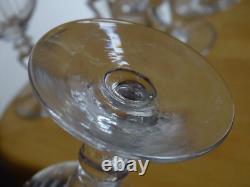 BACCARAT 6 ANCIENS VERRES A VIN CRISTAL MODELE RENAISSANCE ht 11,5 cm