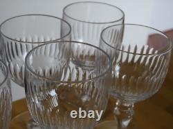 BACCARAT 6 ANCIENS VERRES A VIN CRISTAL MODELE RENAISSANCE ht 11,5 cm