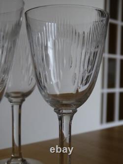 BACCARAT 6 ANCIENS VERRES A VIN EN CRISTAL MODELE MOLIERE ht 13,5 cm