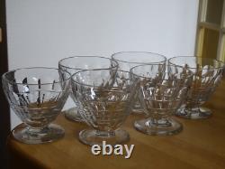 BACCARAT 6 ANCIENS VERRES A VIN ROUGE EN CRISTAL MODELE CHARMES ht 7 cm
