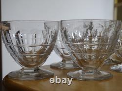 BACCARAT 6 ANCIENS VERRES A VIN ROUGE EN CRISTAL MODELE CHARMES ht 7 cm