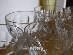 BACCARAT 6 ANCIENS VERRES A VIN ROUGE EN CRISTAL MODELE CHARMES ht 7 cm