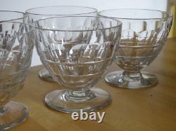 BACCARAT 6 ANCIENS VERRES A VIN ROUGE EN CRISTAL MODELE CHARMES ht 7 cm