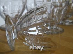 BACCARAT 6 ANCIENS VERRES A VIN ROUGE EN CRISTAL MODELE CHARMES ht 7 cm