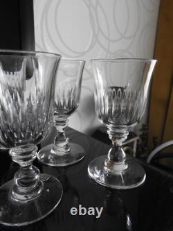 BACCARAT 6 ANCIENS VERRES DE TABLE CRISTAL BACCARAT SAINT LOUIS modèle TULIPE
