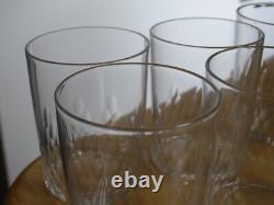 BACCARAT 6 ANCIENS VERRES VIN BLANC CRISTAL GOBELET RICHELIEU ht 7 cm 10 cls