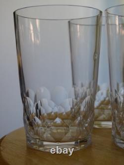 BACCARAT 6 ANCIENS VERRES VIN ROUGE CRISTAL GOBELET ECAILLES ht 8 cm 12 cls