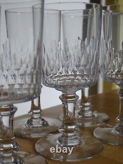 BACCARAT 6 ANCIENS VERRES VIN ROUGE CRISTAL MODELE RICHELIEU ht 12,2 cm lot n°1