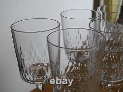 BACCARAT 6 ANCIENS VERRES VIN ROUGE CRISTAL MODELE RICHELIEU ht 12,2 cm lot n°1