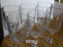 BACCARAT 6 ANCIENS VERRES VIN ROUGE CRISTAL MODELE RICHELIEU ht 12,2 cm lot n°1