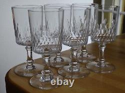 BACCARAT 6 ANCIENS VERRES VIN ROUGE CRISTAL MODELE RICHELIEU ht 12,2 cm lot n°1