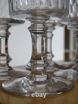 BACCARAT 6 ANCIENS VERRES VIN ROUGE CRISTAL MODELE RICHELIEU ht 12,2 cm lot n°2