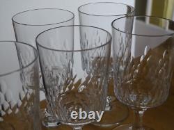 BACCARAT 6 ANCIENS VERRES VIN ROUGE CRISTAL MODELE RICHELIEU ht 12,2 cm lot n°2