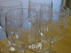 BACCARAT 6 ANCIENS VERRES VIN ROUGE CRISTAL MOD SEVIGNE ht 12,5 cm 1920 lot n°1