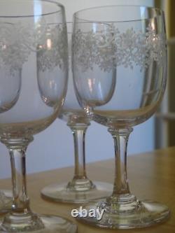 BACCARAT 6 ANCIENS VERRES VIN ROUGE CRISTAL MOD SEVIGNE ht 12,5 cm 1920 lot n°1