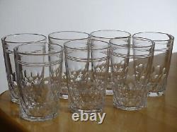 BACCARAT 7 ANCIENS VERRES A APERITIF CRISTAL FORME GOBELET CHAUNY ht 7 cm 1920