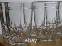 BACCARAT 7 ANCIENS VERRES A APERITIF CRISTAL FORME GOBELET CHAUNY ht 7 cm 1920